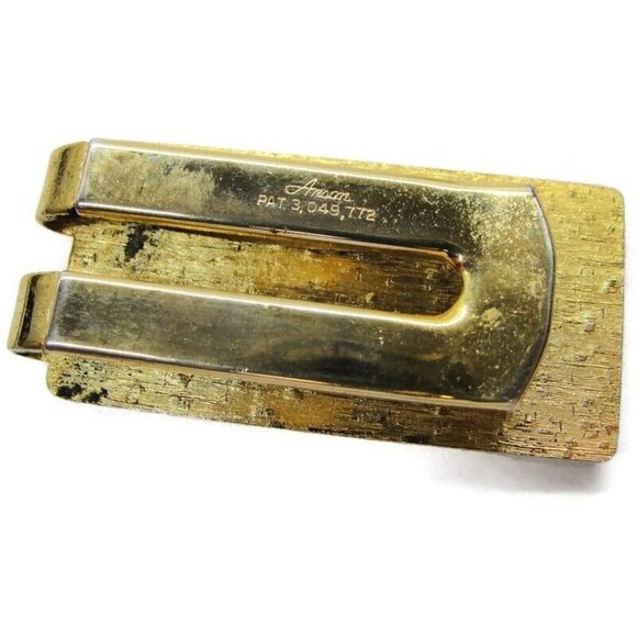 Anson Duck Geese Money Clip Gold Tone Porcelain Wallet Credit Card Cash Holder - Picture 4 of 9